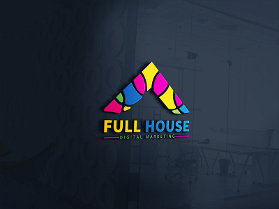 Full House logo concept art brand identity branding creative fashion flat lettering logo minimal real estate branding royal