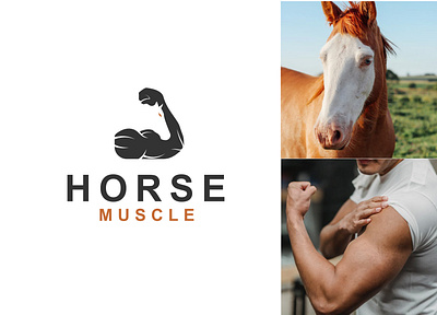 Horse Muscle logo Combination art branding creative creative logo design fashion graphic design horse logo horsemuscle icon illustration ionic lettering logo minimal simple