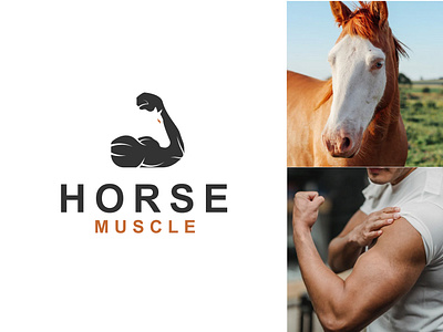 Horse Muscle logo Combination