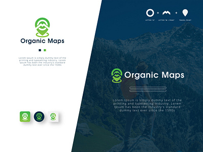Organic Map Logo | OM Peak | Letter OM