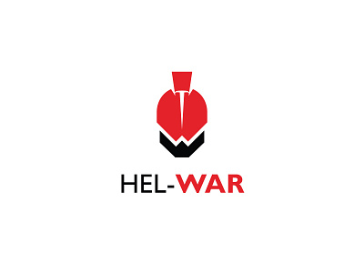 Hel-War Logo Design For Sale adobe illustrator branding graphic design helmet lettering logo sale war