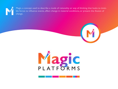 MAGIC LOGO 3d branding colorful creative design flatdesign future gradient graphic design graphicsdesign illustrator logo logo inspiration logodesigner logotype magic logo minimalist tech typography wordmark