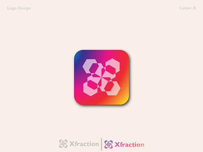 Letter X app logo branding creative flat logo fraction fractional logo graphic design icon letter x lettering logo minimal minimalist motion graphics x logo xfraction