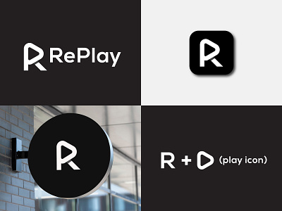 Re Play Logo - Creative and Minimalist Logo