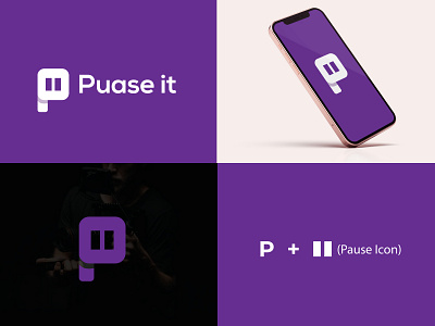 Letter P Pause - Creative Logo