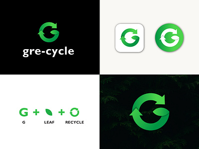 Green Recycle Logo 3d art behance best logo bin brandidentity branding creative design environment illustration leaf letter g lettering logo logo ideas minimal modern plant recycle