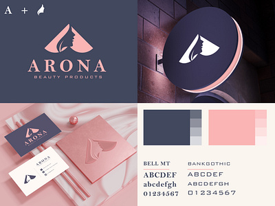 Arona Beauty Branding | Logo Design beauty brand guidelines brand identity brand sign branding business creative design dribbble facial fashion lettering logo logo design logo type luxury marketing minimal smm startup