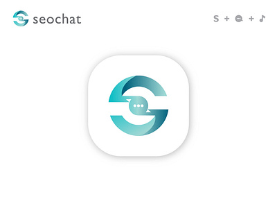 S + Music + Chat Combination Logo app branding chat chatting colorful custom logo dating design flatdesign icon identity illustration logo logo design logo mark mark message minimalist modern music chat