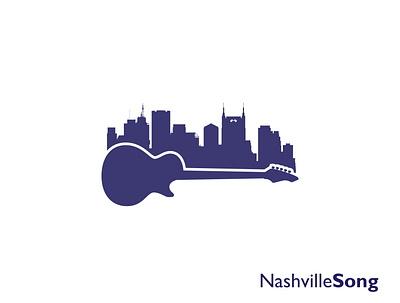 NashvilleSong Concert Logo acoustic behance best city song branding city song concert design dj festival guiter icon instument logo logo design mark music nashvillesong negative space rock vector