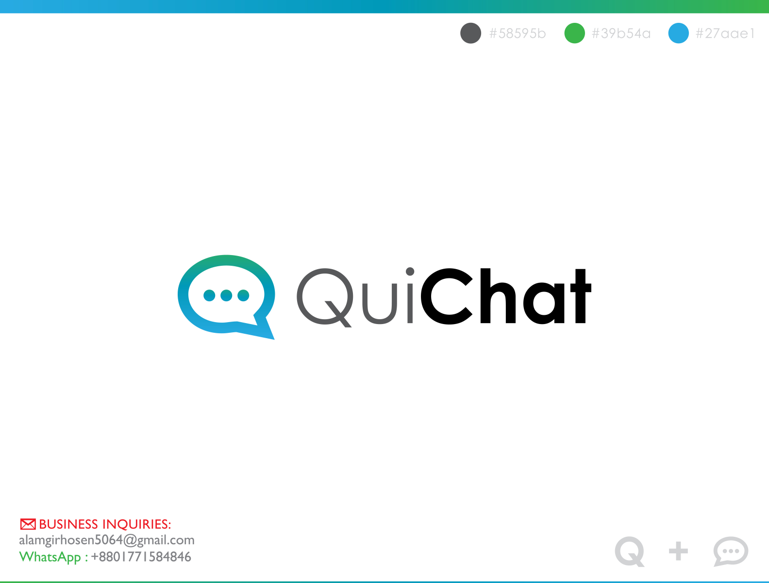 QuiChat App Logo by Alamgir H. | Logo Designer on Dribbble