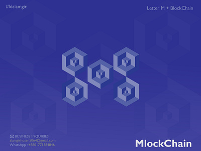 Letter M BlockChain Logo