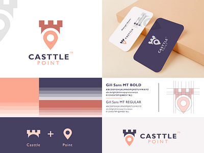 Casttle Point Logo Branding abstract app logo behance brand design branding casttle casttle city casttle logo design creative design illustration location logo logo logos modern minimal logo design pin logo