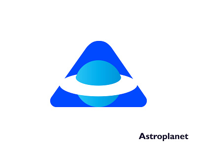 Astroplanet Logo Design branding cosmos logo metaverse planet satellite tech technology triangle universe