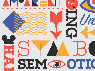 Semiotics character colors geometric icons illustrator lcad maritime mikey mouse primary semiotics typography
