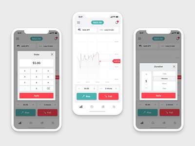 Mobile trading app.