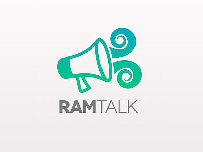 Ramtalk Logo branding gradient illustration logo ram