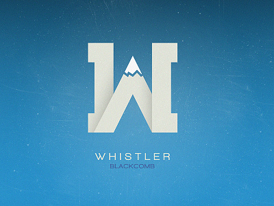 Whistler Ski Resort Logo Concept blue canada icon logo mountains ski snow snowboard whistler blackcomb