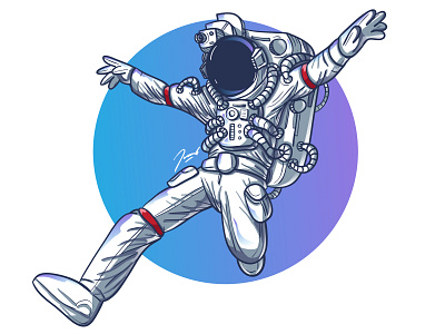 Flying Astronaut adventure branding cartoon color curious design drawing explore harmony icon illustration mascot moon space vector