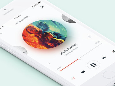 Music player – Blade Runner app blader runner concept daily ui hans zimmer ios iphone music music player ui ui deisgn