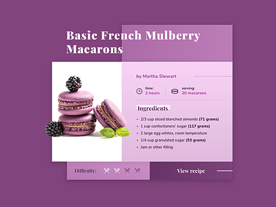 Recipe Card - French Mulberry Macarons