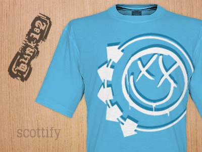 blink-182 T-Shirt Design blink 182 blue