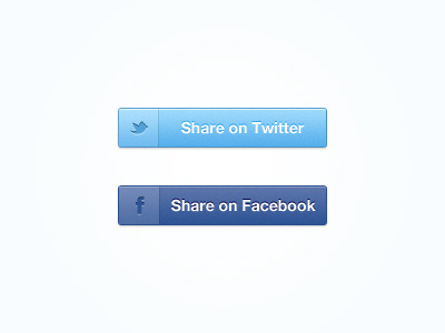 Share Buttons buttons clean facebook share simple twitter ui