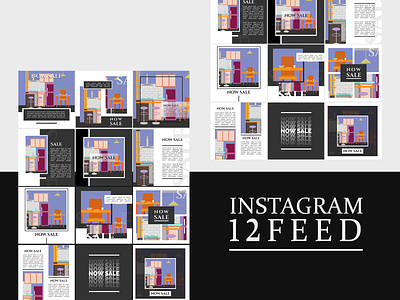 Instagram 12 Feed adobe illustrator design feed graphic design illustation illustrator instagram mobile vector