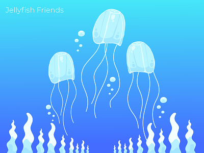 Jellyfish Friends 3 adobe illustrator art artvector colorful creative design designart gradient gradientart graphic design idea illustation illustration jellyfish liquid vector vectorart