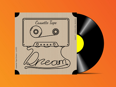 Cassette Tape Dream adobe illustrator album art artvector cassette creative design idea illustation illustration music musicsheet recorder tape vector vinly