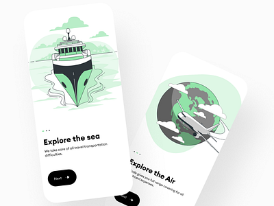 Onboarding screen design mobile onboarding splashscreen travel app uidesign uiux ux website