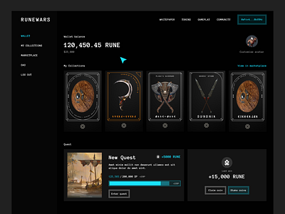 RuneWars GameFi wallet blockchain defi gamefi wallet web3