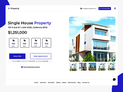 Property template dashboard design figmadesign interface landing property template in html property template in html template design ux design uxdesign uxuistar xd design