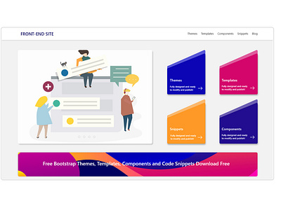 Front-end Site admin admin design bootstrap 4 dashboard design dashboard ui design interface landing leanding page portfolio portfolio website profile page