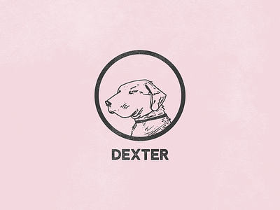 My dog dexter animal brush cute dog flat fun icon illustration minimal puppy texture vector