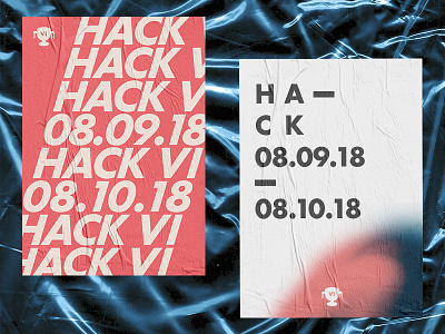 Hack Posters branding color design flat fun gradient illustration noise pattern poster shapes typography