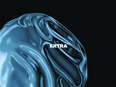 Extra 3d abstract brand branding c4d cinema 4d gradient liquid poster render typography wrinkles