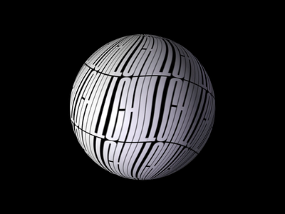 mantra for the week 3d animation branding gif globe gradient sphere text typography warp wavvy