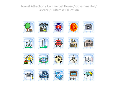 Map POI icons icons map