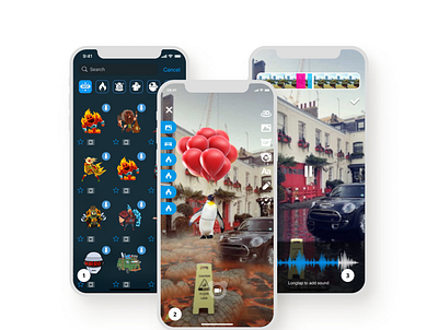 Snaappy video editor screens mobile