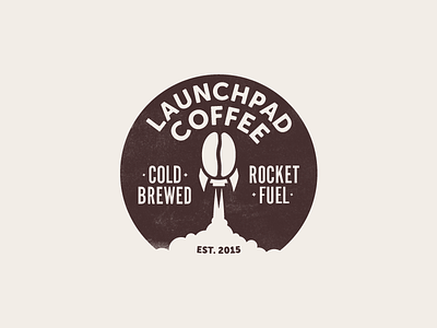 Launchpad Coffee bean coffee debut first shot launchpad logo rocket