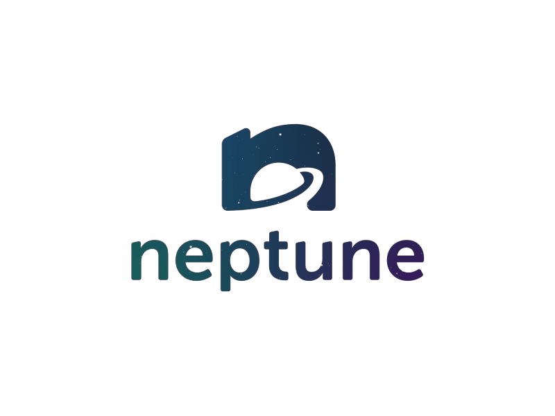 Neptune Logo Animation animated animation gif logo logo animation n negative space neptune planet space