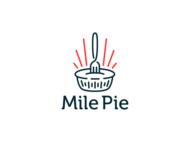 Mile Pie Logo Animation after effects animated animation fork gif lines logo logo animation mile pie pie