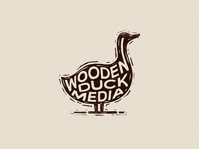 Wooden Duck Media Logo duck lettering logo wood wooden
