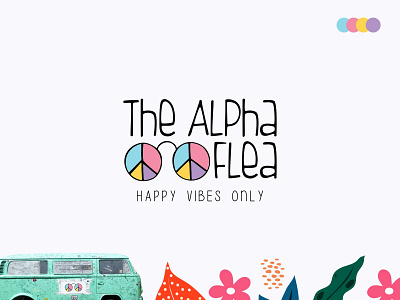 The alpha flea Urban Event logo Design