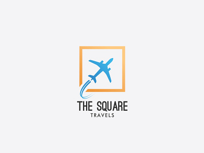 The square Travels Logo Design airplane brand identity brandidentity branding creative design logo logo mark logodesign logos plane logo travel travel agency travel logo traveling travels vector