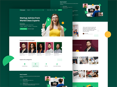 Experts Connect Landing page Ui