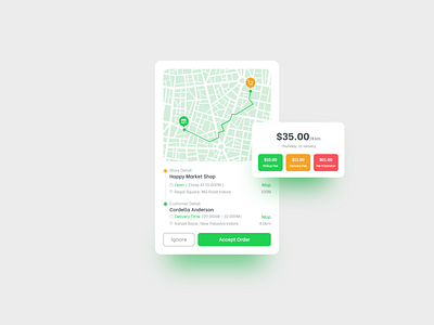 Delivery map card design