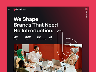 Brandtour about us page UI design concept
