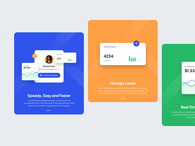 Dashboard Slider Cards Design