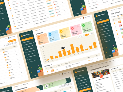 Magic Bucket - Food Waste App Dashboard UI design app application burger creative dashboard dashboard design design food food dashboard food waste grocery pizza praveen solanki prowin studio prowinstudio shopping ui ui design uidesign uiux